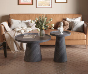 Alternative view of Table basse 'Manus' 80 cm Décor Gris foncé