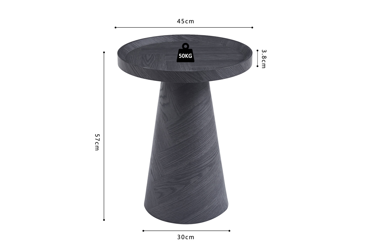 Table basse 'Manus' 45 cm Décor Gris foncé – Image 7
