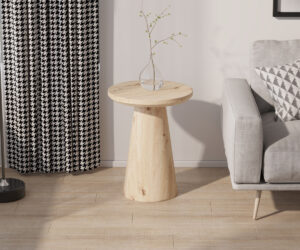 Table basse 'Lukas' 45 cm Décor Chêne vieilli