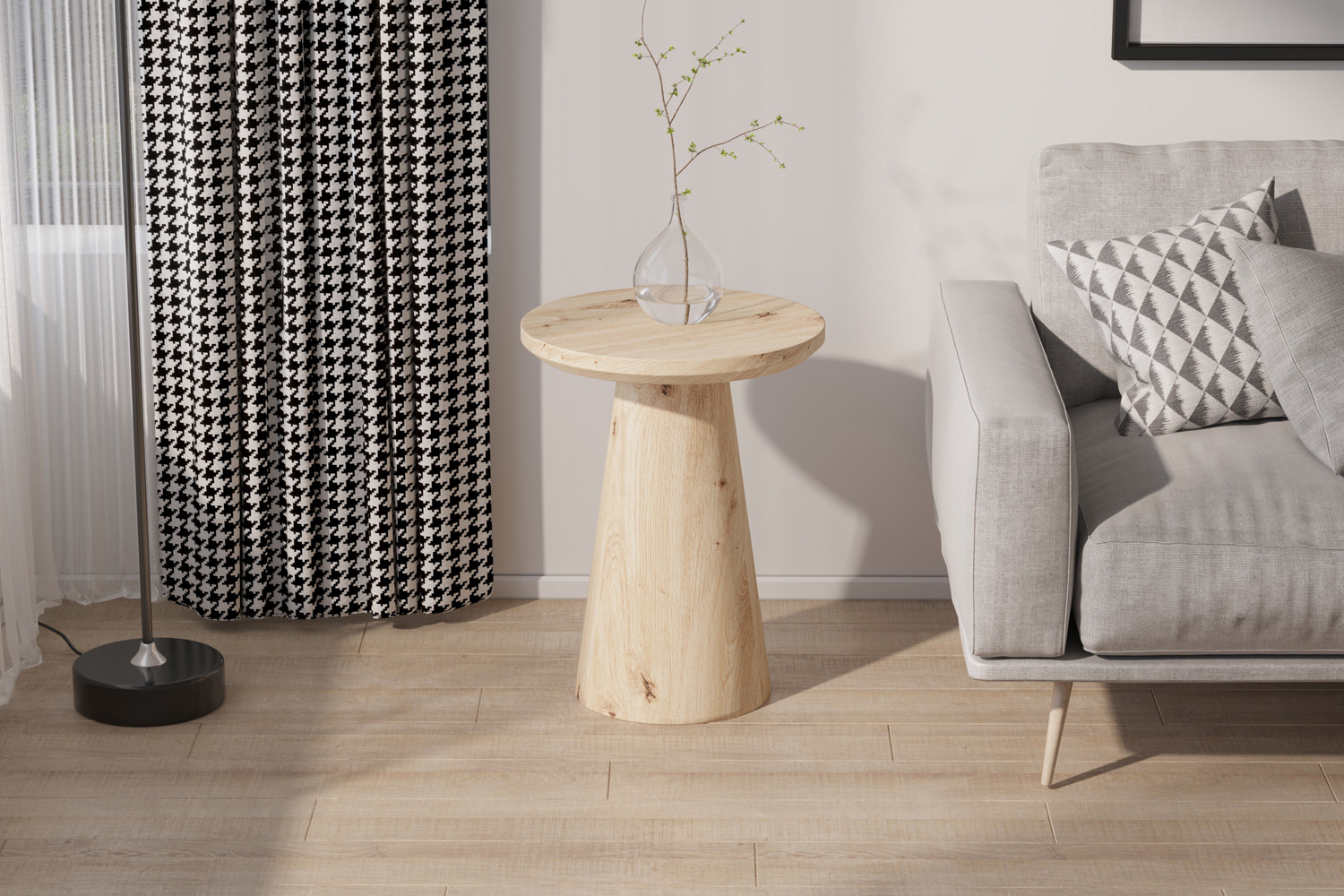 Table basse 'Lukas' 45 cm Décor Chêne vieilli
