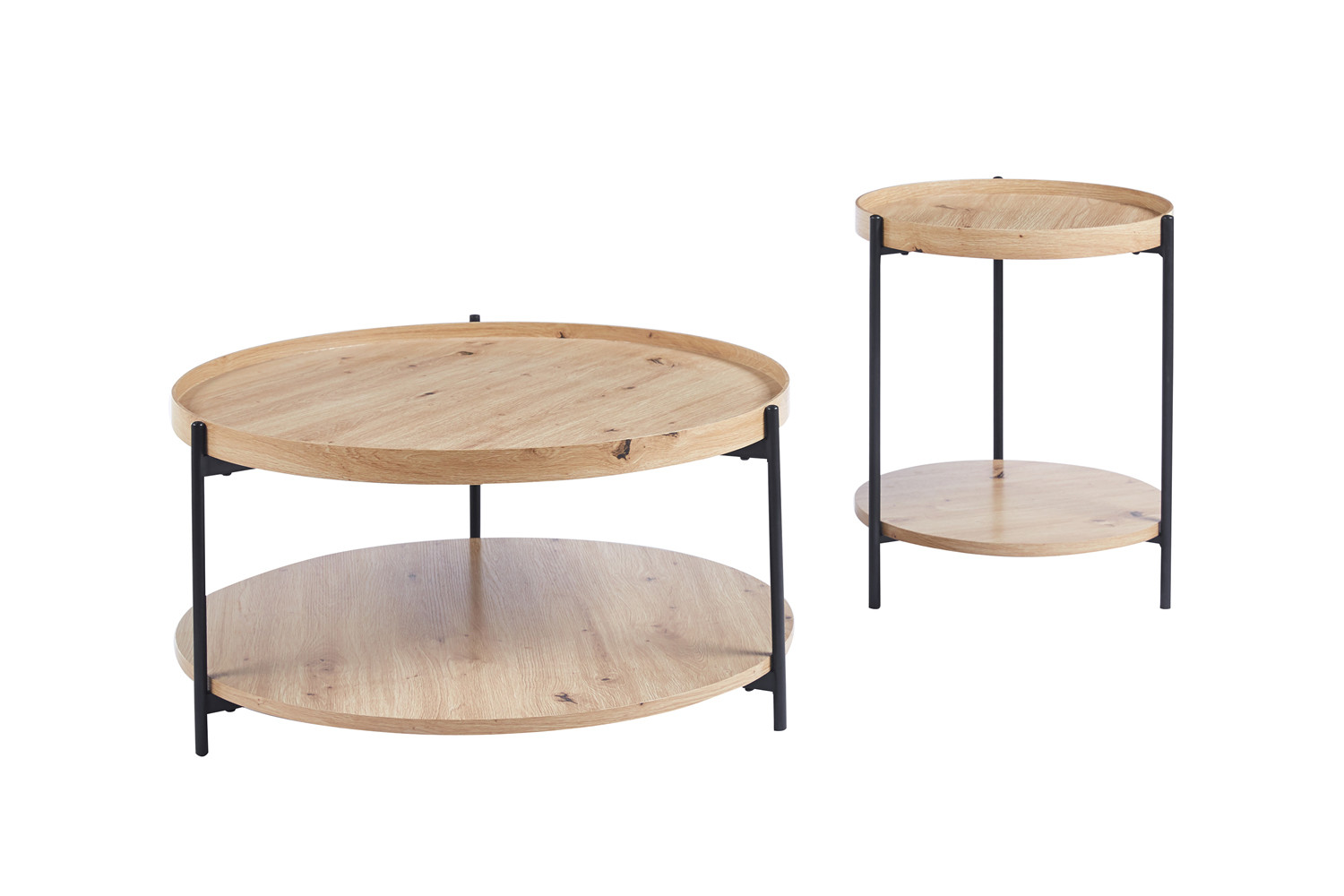Table basse 'Dalina' 45 cm Décor Chêne vieilli – Image 7