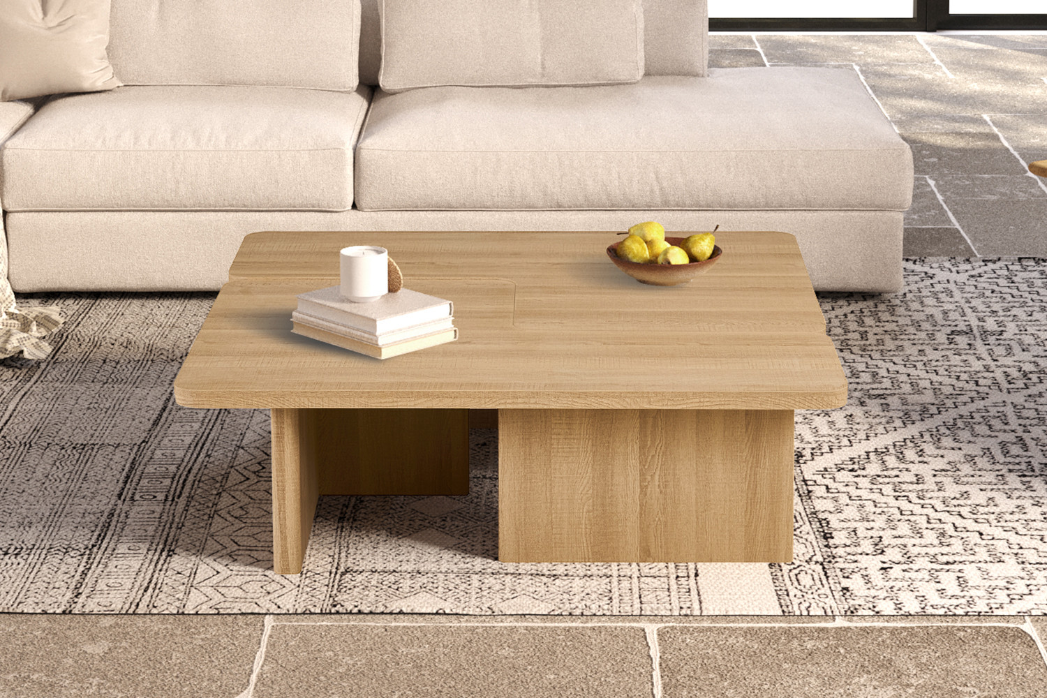 Table basses 'Arallo' Décor Chêne Naturel