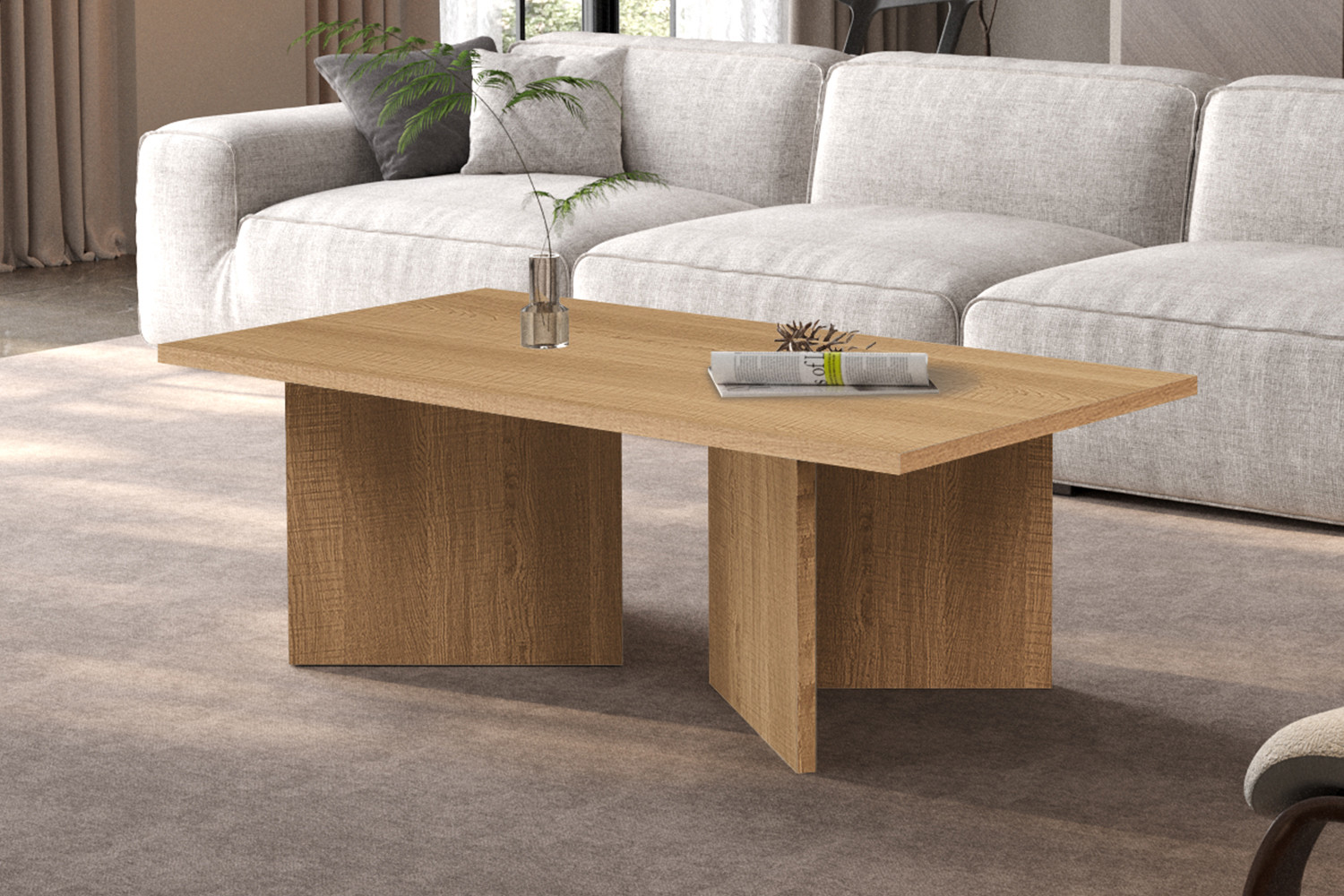 Table basses 'Litar' Décor Naturel Chêne