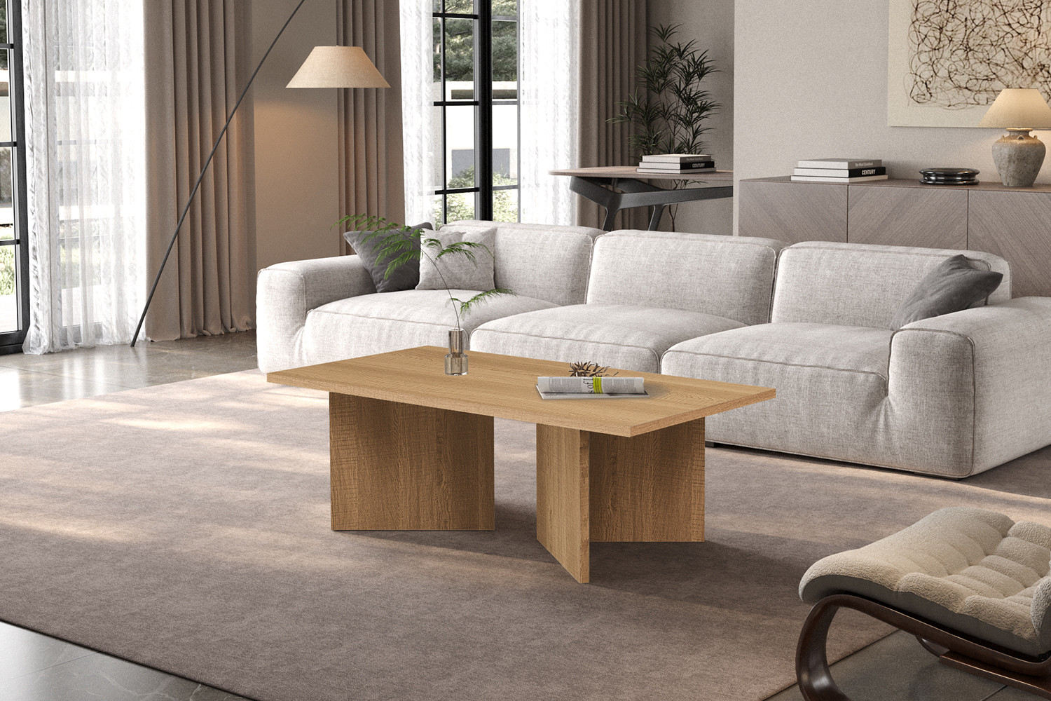 Table basses 'Litar' Décor Naturel Chêne – Image 2