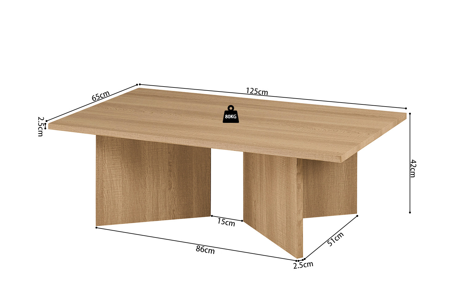 Table basses 'Litar' Décor Naturel Chêne – Image 7