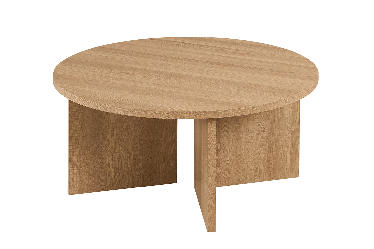 Table basses 'Drasir' Ronde Décor Chêne Naturel – Image 3