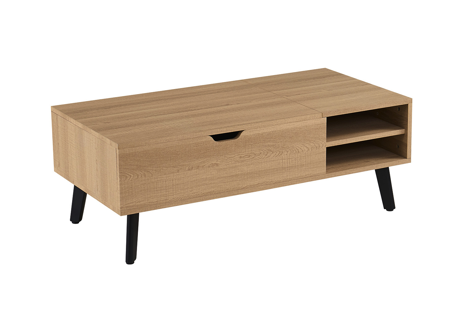Table basse 'Justine' Plateau relevable Décor Chêne Naturel – Image 6