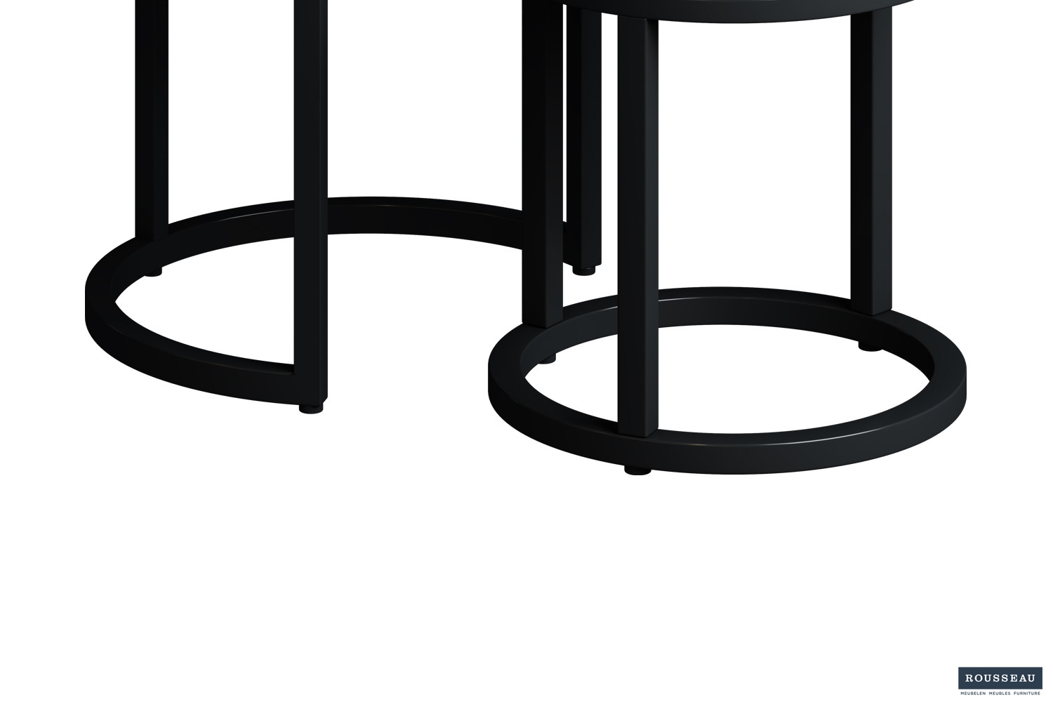 Table d'appoint 'Plano' set de 3 Bois de Manguier – Image 4