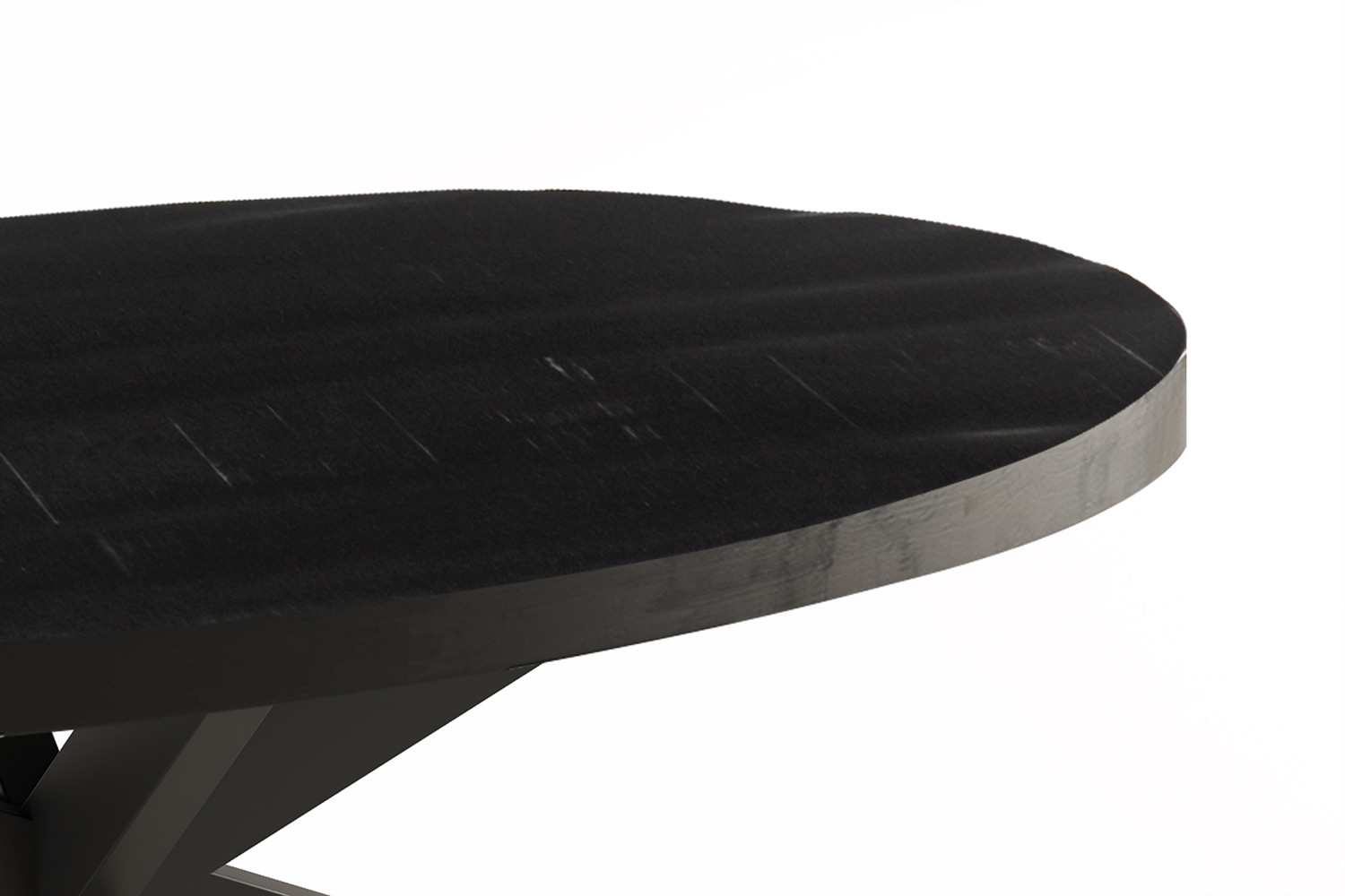 Table basse 'Madeira' Ovale Bois de Manguier noir – Image 3