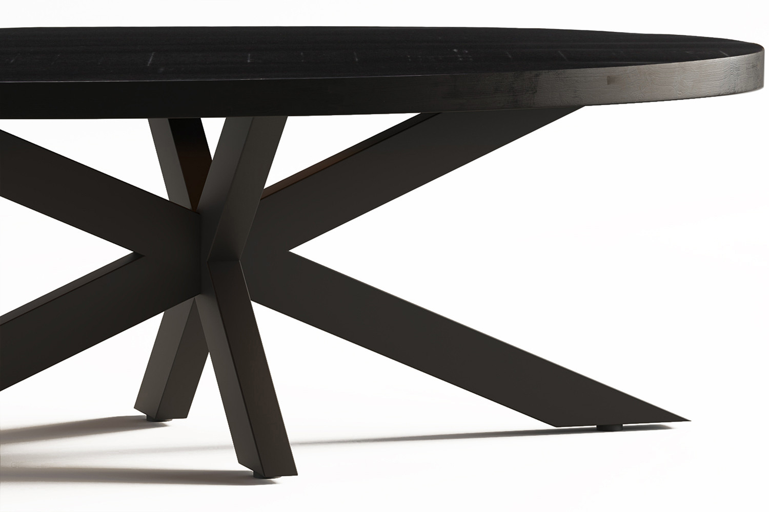 Table basse 'Madeira' Ovale Bois de Manguier noir – Image 4