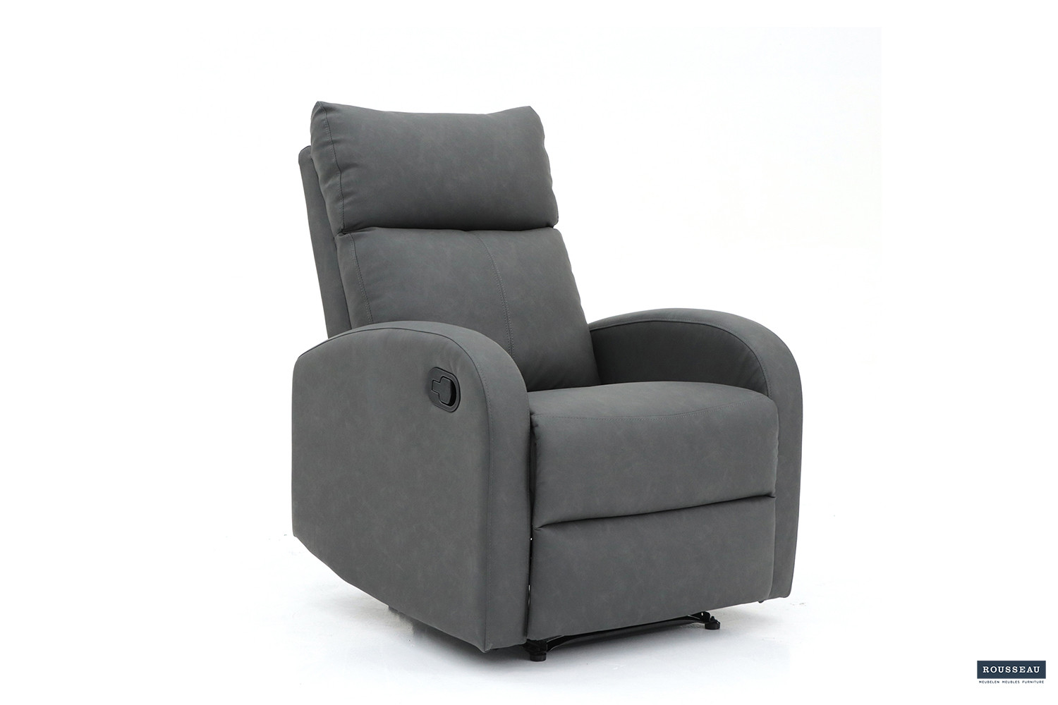 Fauteuil relax 'France' relevable manuellement PU Noir – Image 3