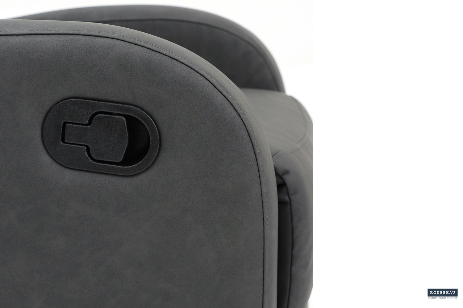 Fauteuil relax 'France' relevable manuellement PU Noir – Image 7
