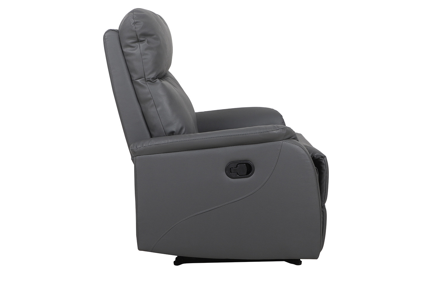Fauteuil relax 'Tokio' relevable manuellement PU Gris – Image 4