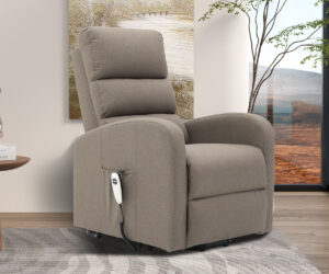 Fauteuil releveur electrique 'Bruges' Tissu Taupe