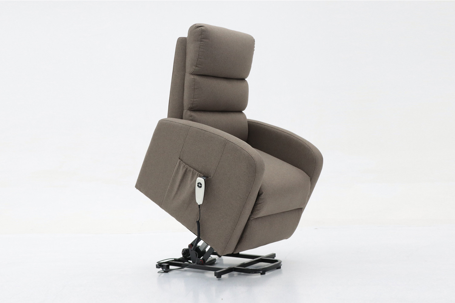 Fauteuil releveur electrique 'Bruges' Tissu Taupe – Image 4