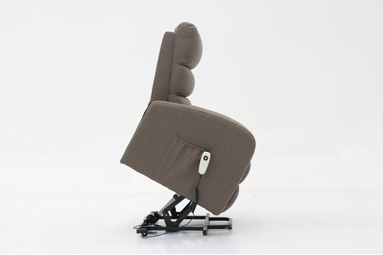 Fauteuil releveur electrique 'Bruges' Tissu Taupe – Image 5