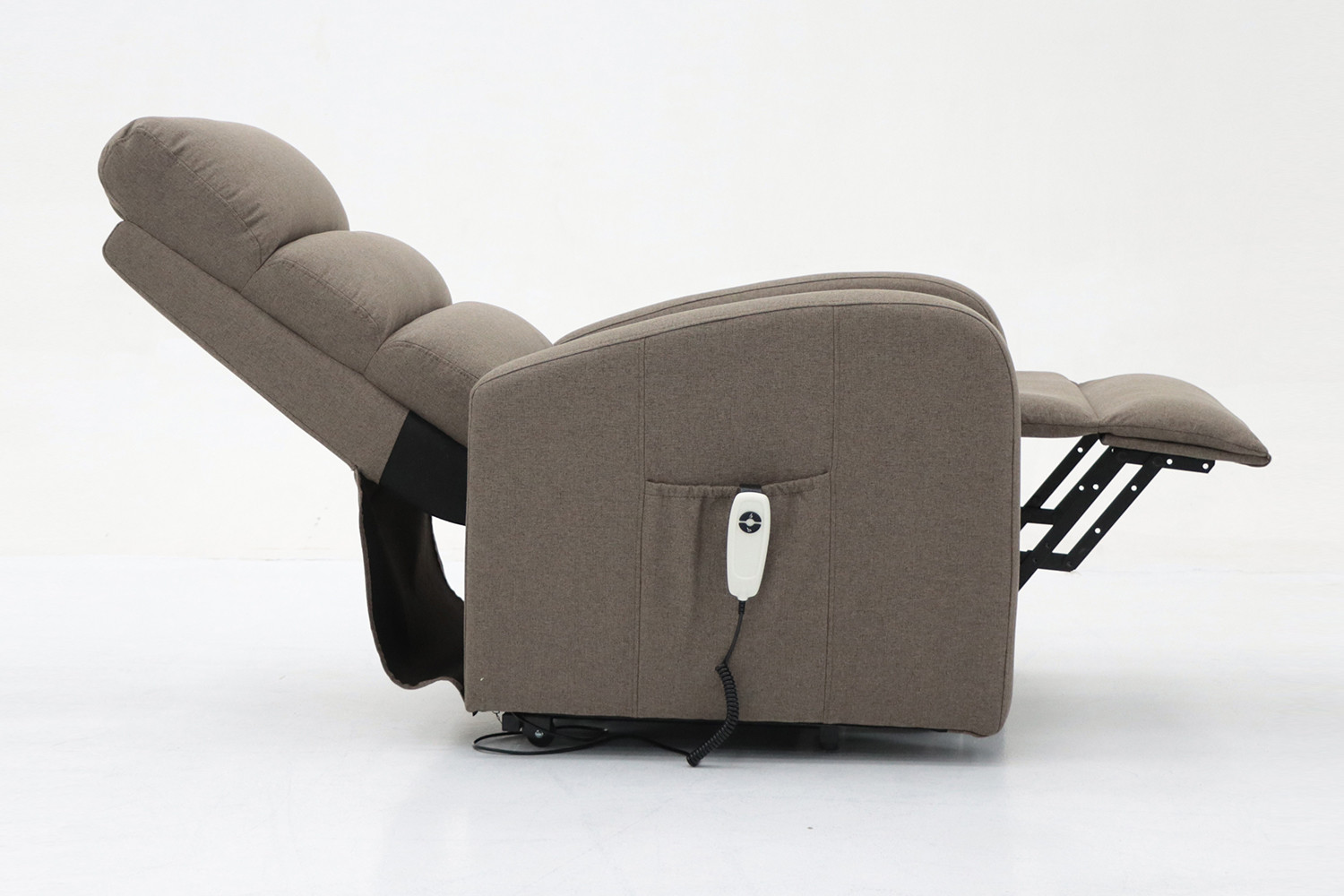 Fauteuil releveur electrique 'Bruges' Tissu Taupe – Image 6