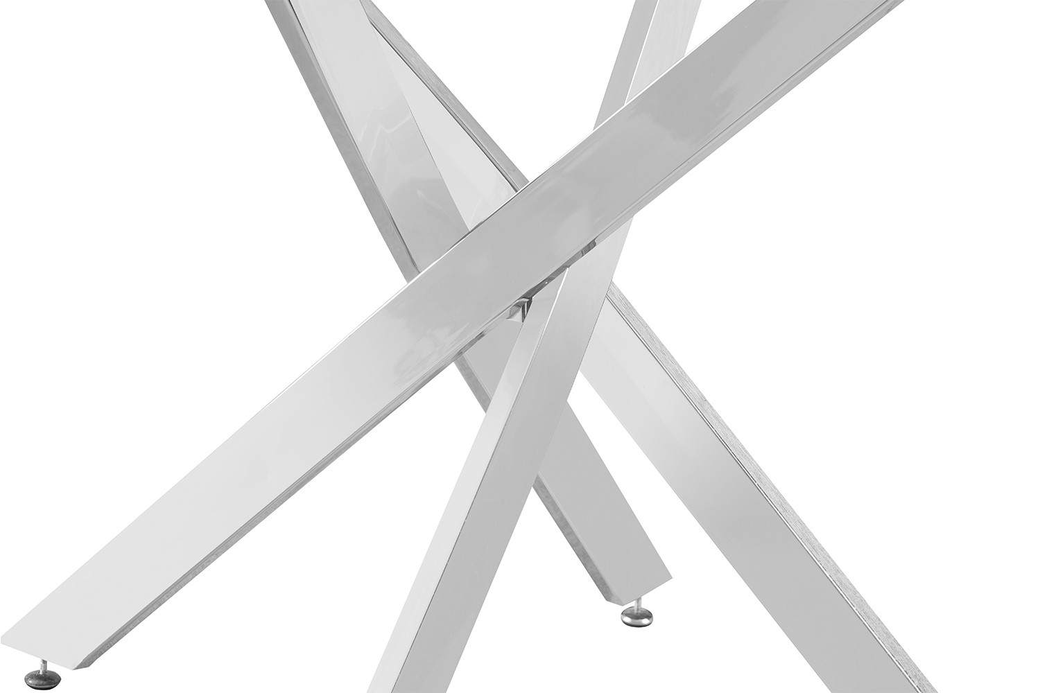 Table 'Lasi' 120 cm Ronde Verre, Pieds chromés – Image 6