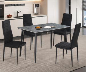 Table 'Kenzo' 120 cm Rectangulaire Pierre Gris