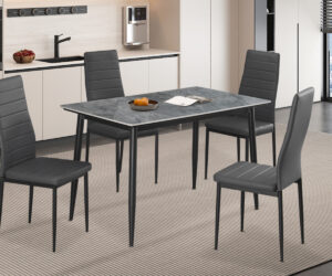 Alternative view of Table 'Kenzo' 120 cm Rectangulaire Pierre Gris