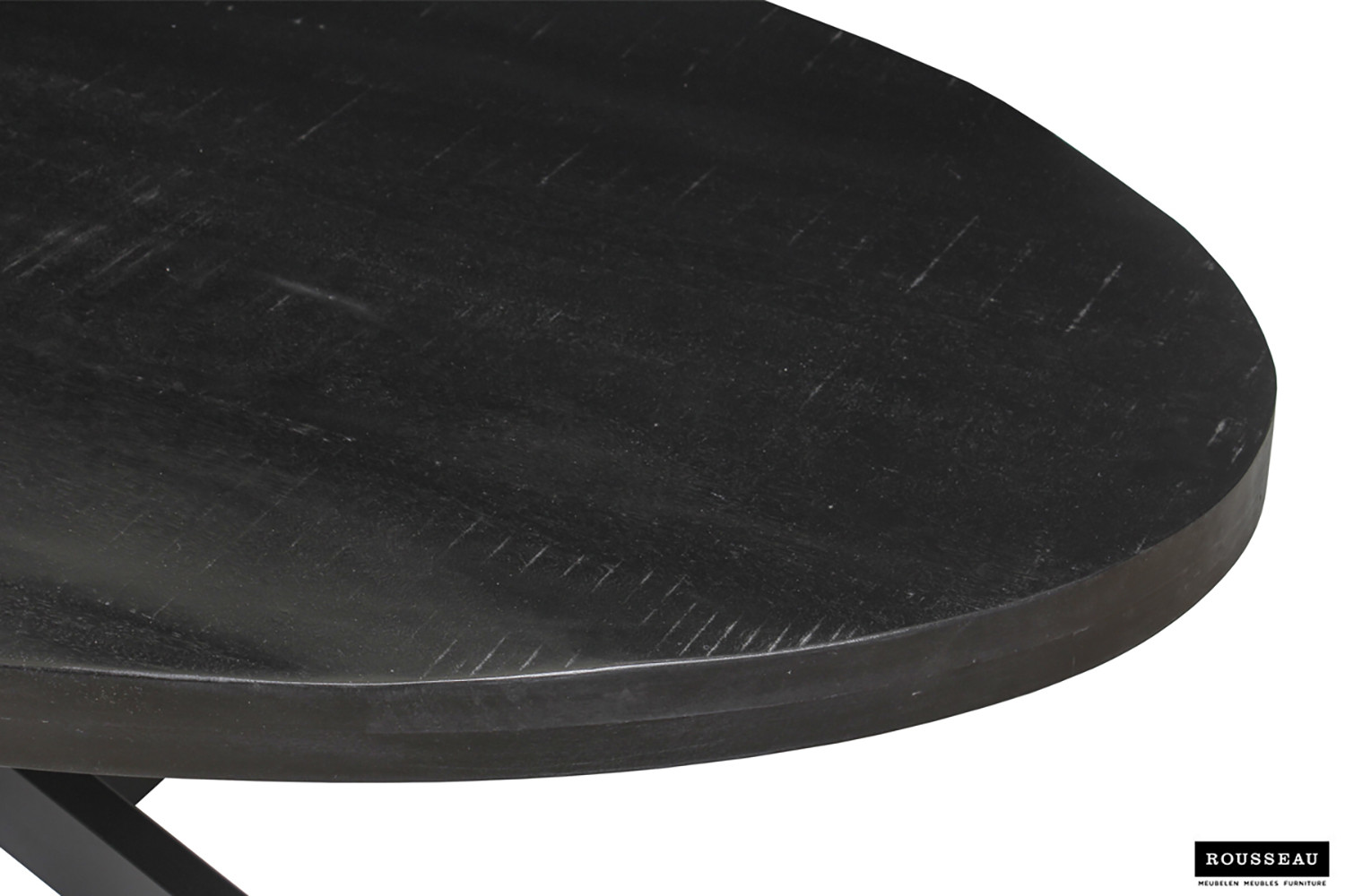 Table 'Alexa' 200 cm Ovale Bois de Manguier noir – Image 4