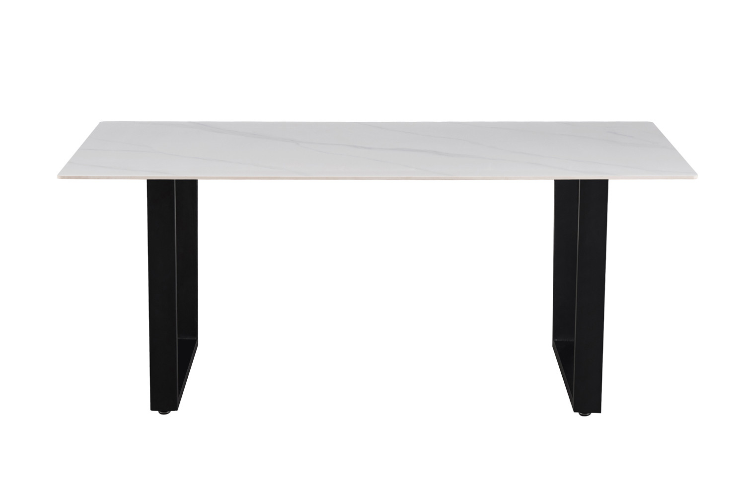 Table 'Poseidon' 180 cm Pierre Brillante Rectangulaire Blanc – Image 5