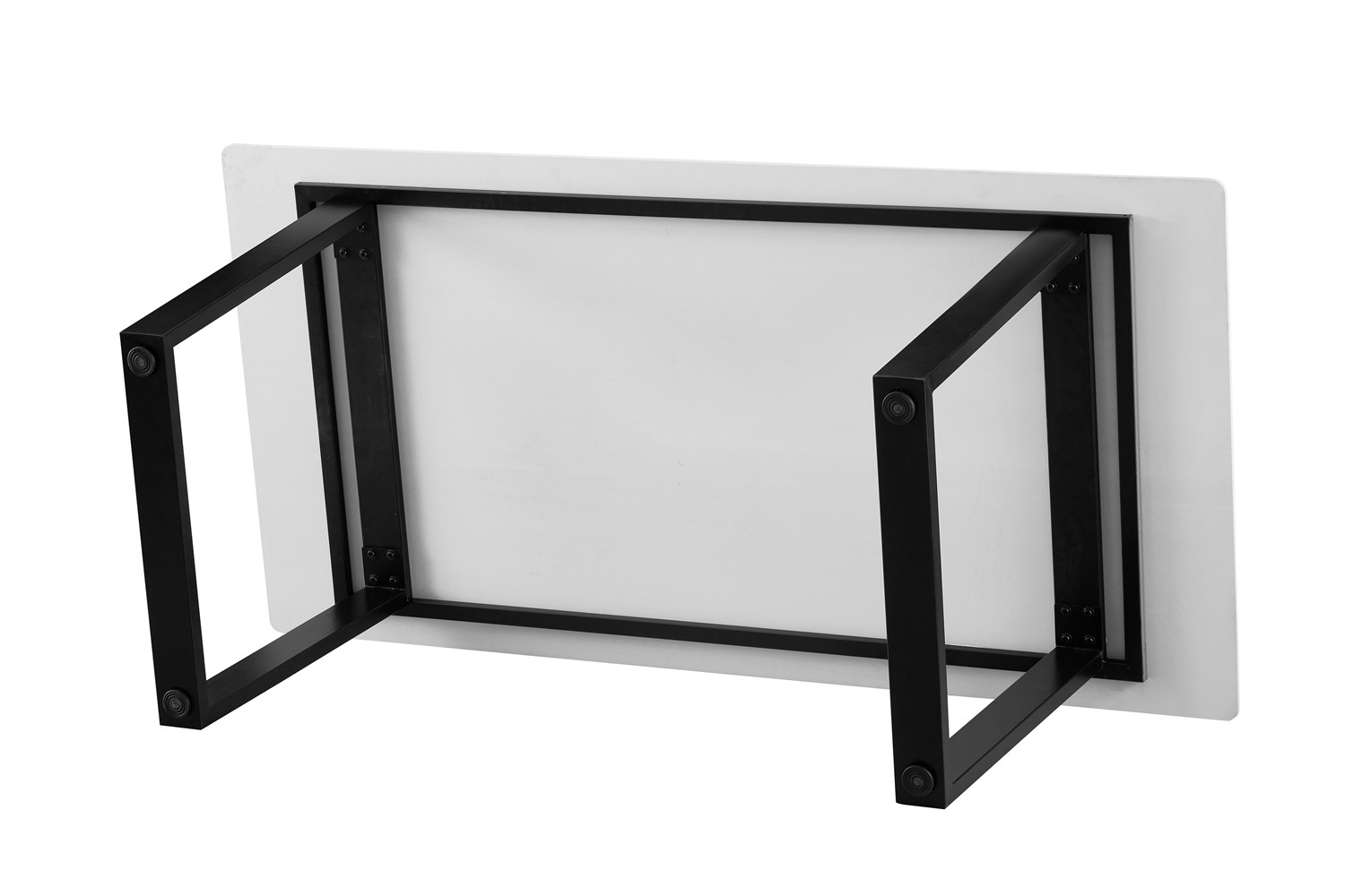 Table 'Poseidon' 180 cm Pierre Brillante Rectangulaire Blanc – Image 7