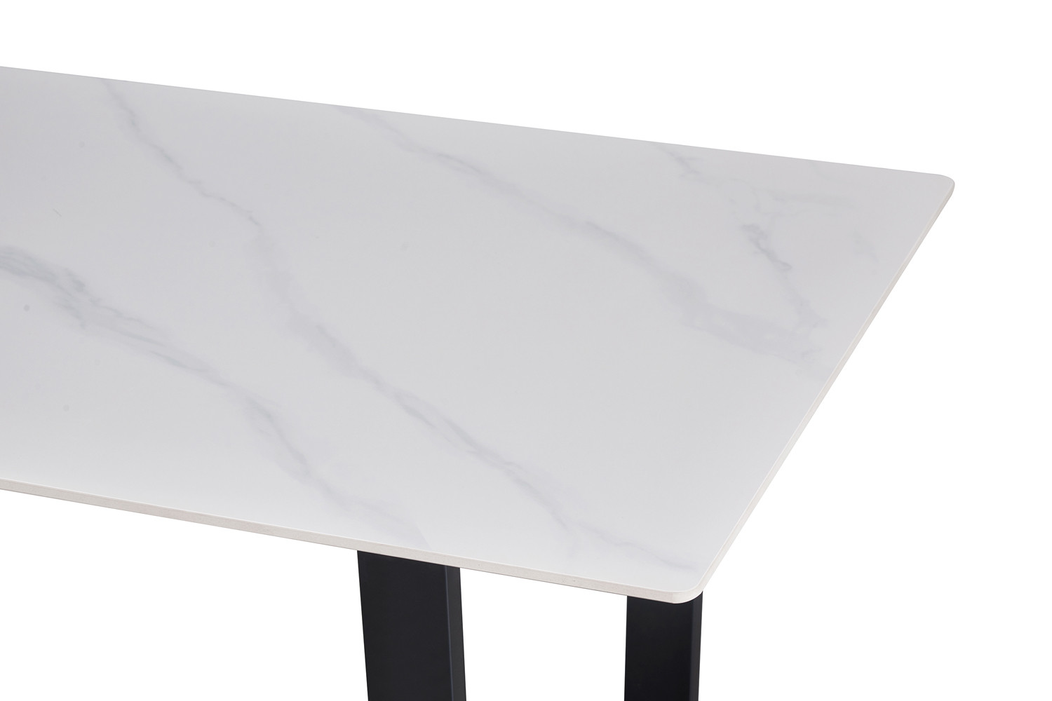 Table 'Poseidon' 180 cm Pierre Brillante Rectangulaire Blanc – Image 8