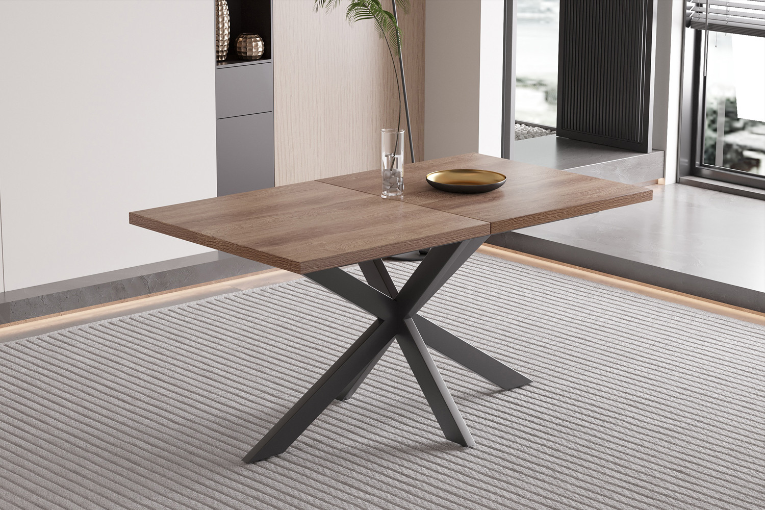 Table extensible 'Kos' 160-200 cm Décor Brun foncé – Image 2