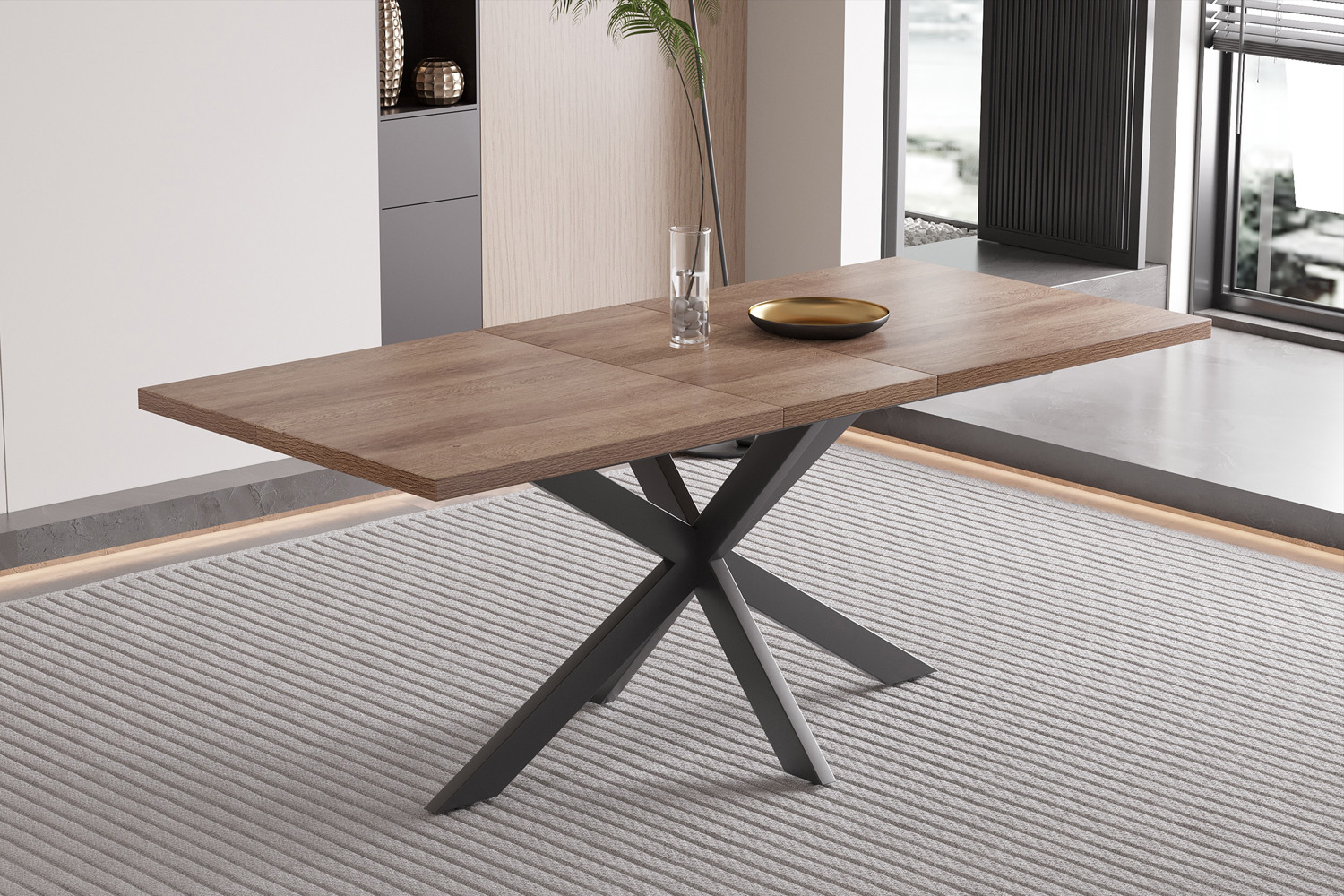 Table extensible 'Kos' 160-200 cm Décor Brun foncé – Image 3