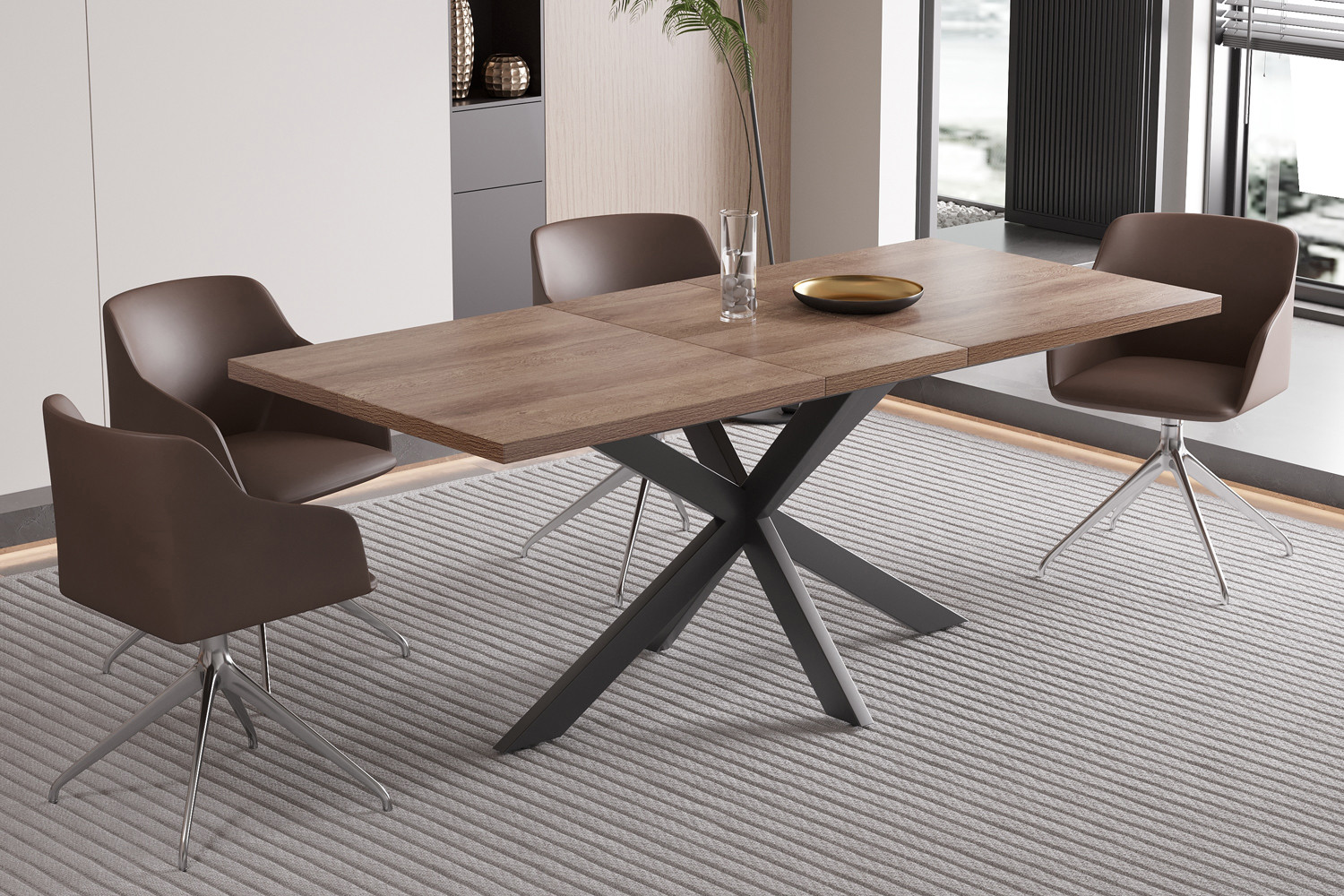 Table extensible 'Kos' 160-200 cm Décor Brun foncé – Image 4