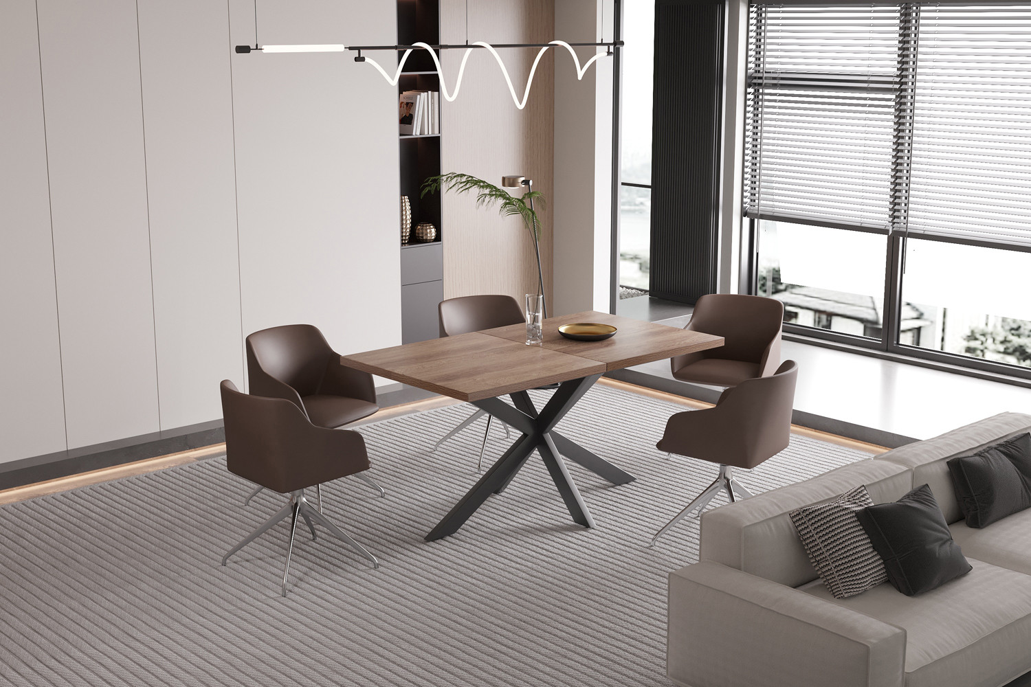 Table extensible 'Kos' 160-200 cm Décor Brun foncé – Image 5