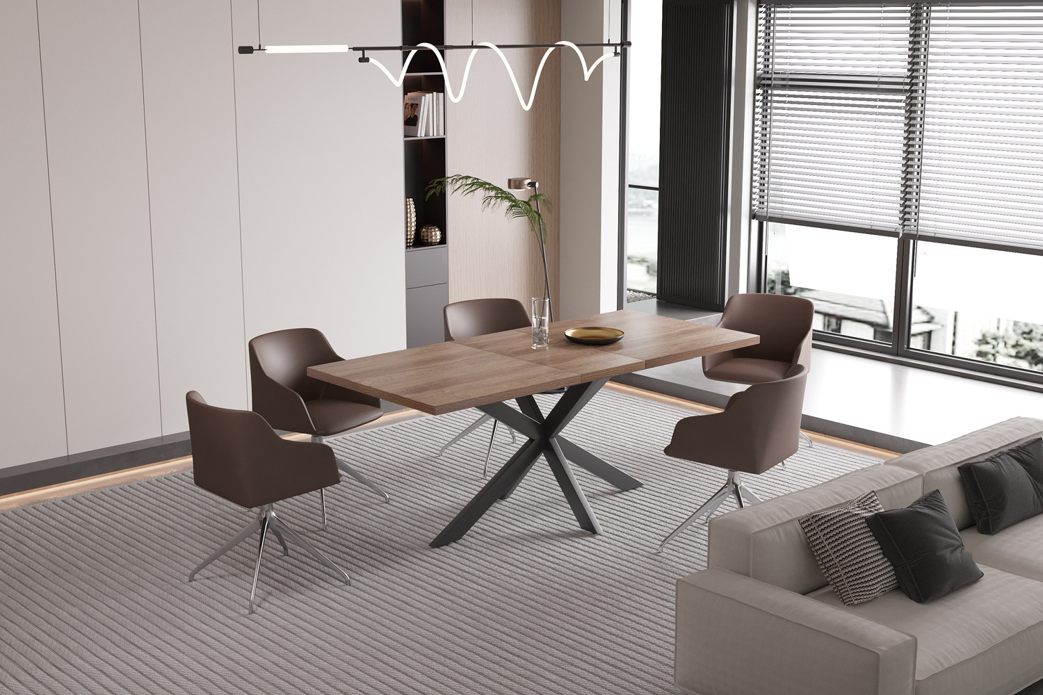 Table extensible 'Kos' 160-200 cm Décor Brun foncé – Image 6
