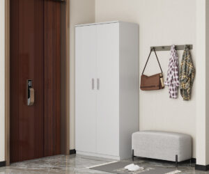 Rangement chaus. 'Mike' 2 portes Blanc