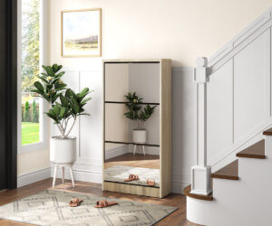 Alternative view of Rangement chaus. 'Mex' Mirroir 3 tiroirs Décor Sonoma