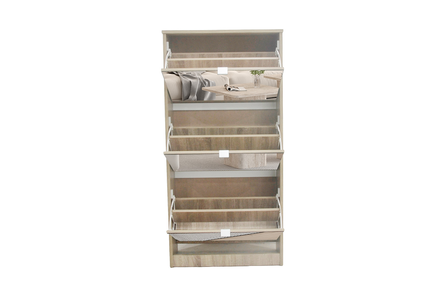 Rangement chaus. 'Mex' Mirroir 3 tiroirs Décor Sonoma – Image 7