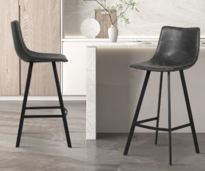 Tabouret de bar 'Ozan' PU Noir