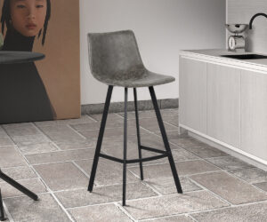 Alternative view of Tabouret de bar 'Ozan' PU Gris