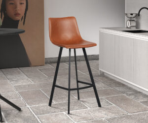 Alternative view of Tabouret de bar 'Ozan' PU Cognac