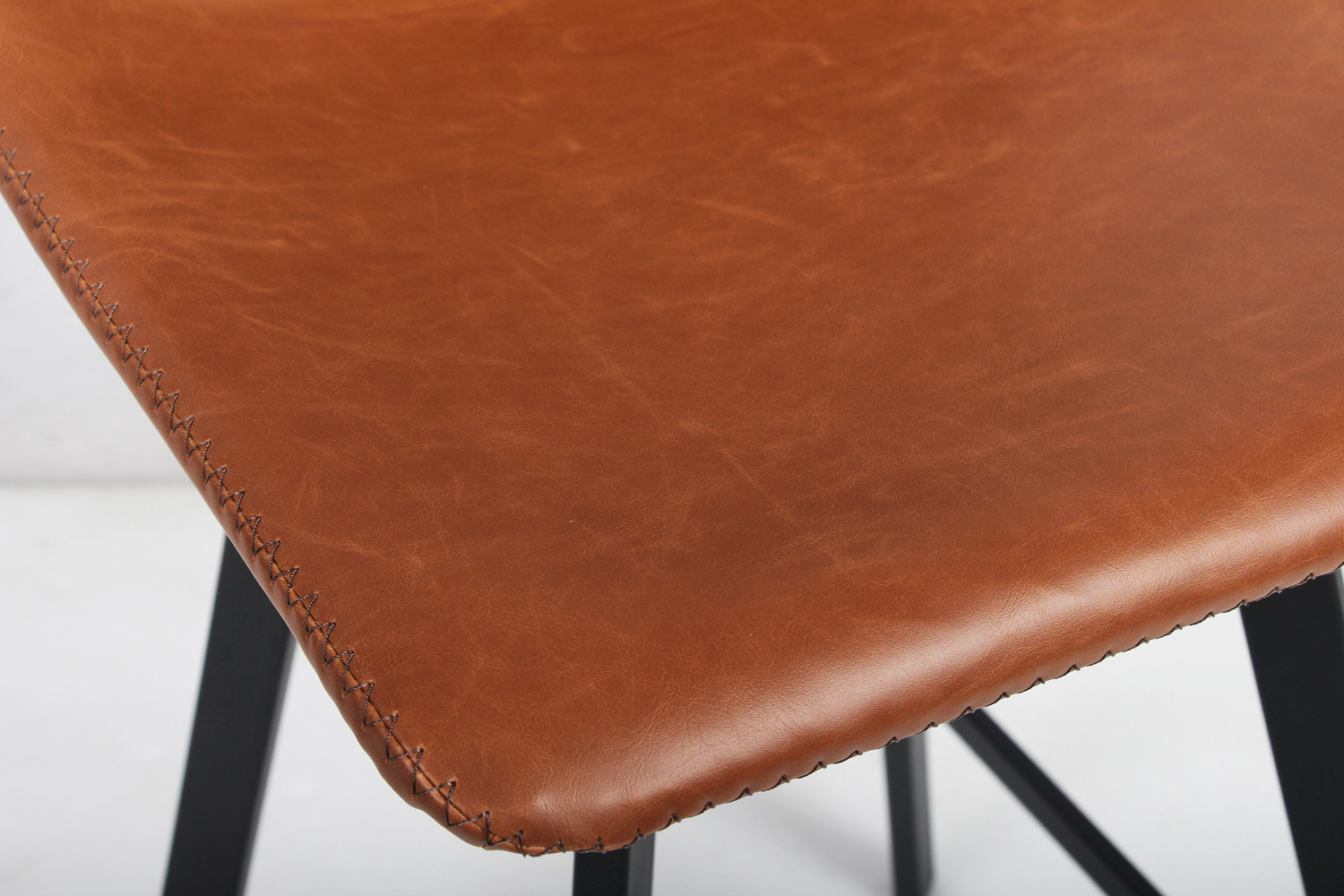 Tabouret de bar 'Ozan' PU Cognac – Image 7