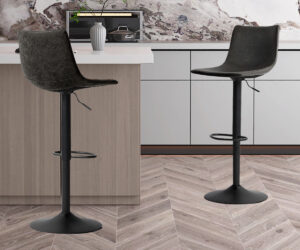 Tabouret de bar 'Trevi' PU Noir