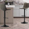 Tabouret de bar 'Trevi' PU Gris