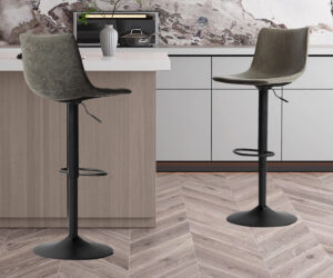 Tabouret de bar 'Trevi' PU Gris