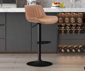 Alternative view of Tabouret de bar 'Fenna' PU Cognac