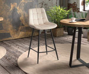 Alternative view of Chaise de comptoir 'Juta' Velours Beige