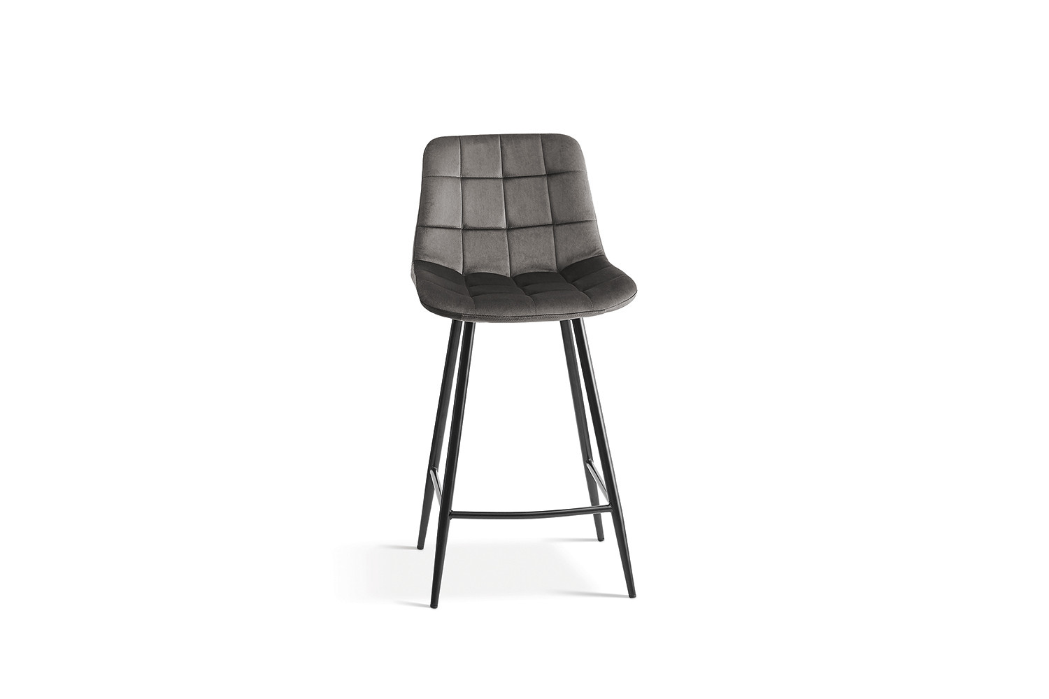 Chaise de comptoir 'Juta' Velours Taupe – Image 4