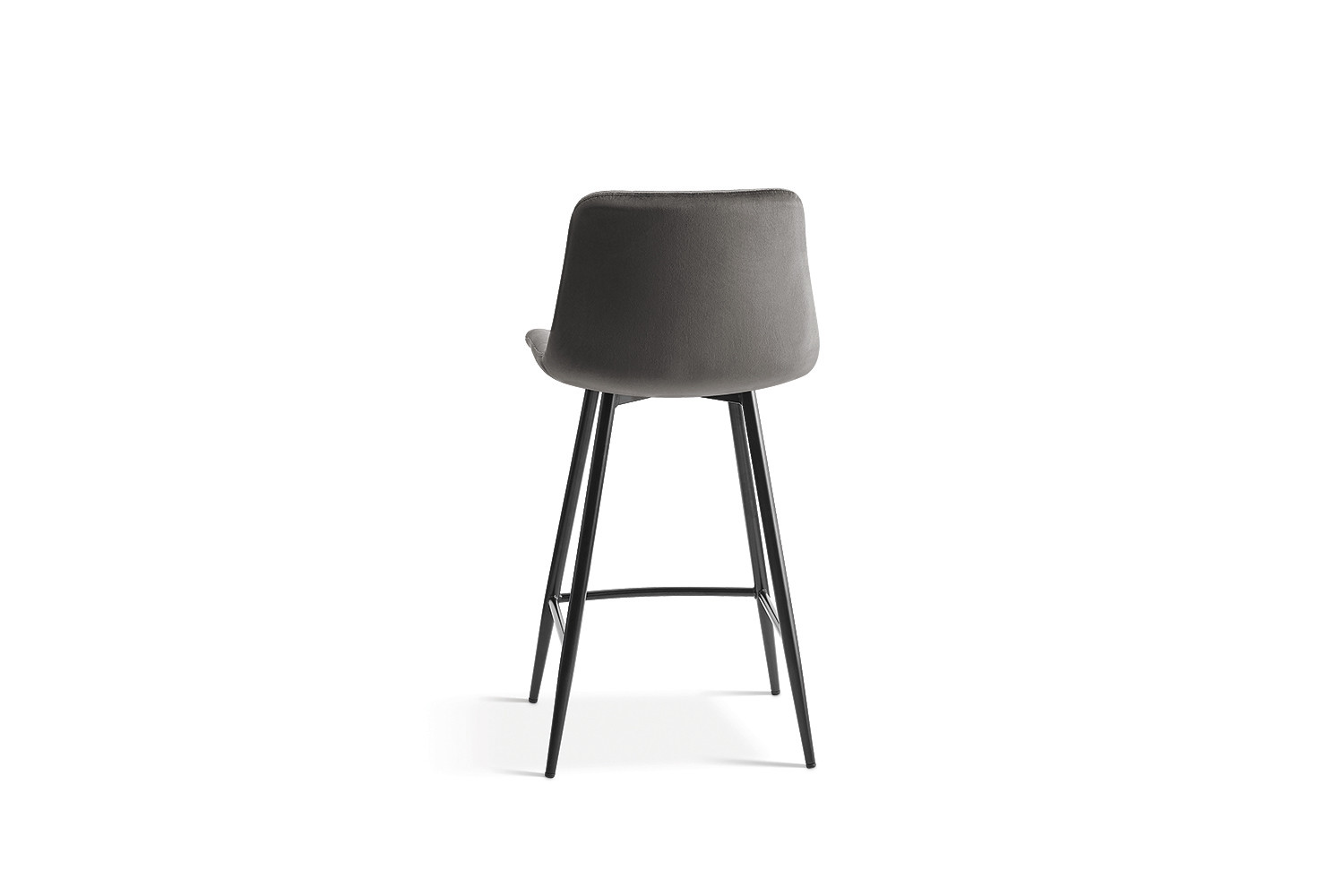 Chaise de comptoir 'Juta' Velours Taupe – Image 5