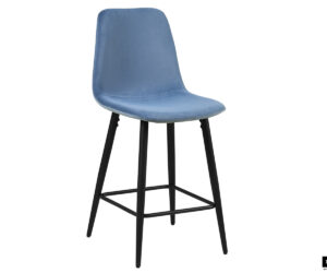 Alternative view of Chaise de Comptoir 'Boy' Velours Bleu clair