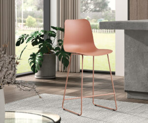 Alternative view of Chaise de comptoir 'Marie' PP Terracotta