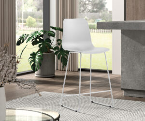 Alternative view of Chaise de comptoir 'Marie' PP Blanc